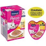 Vitakraft Poésie Création kuře, krůta, hovězí v omáčce 6 x 85 g – Sleviste.cz