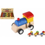 Teddies Dřevěná mašinka na klíček 3 barvy – Sleviste.cz