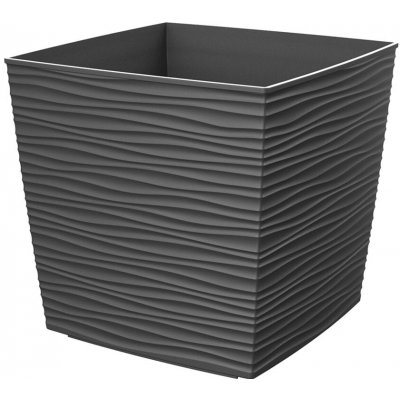Gardino Květináč FINESA 20 x 20 x 17,3 cm antracit – Zboží Mobilmania