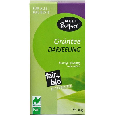 WeltPartner Bio zelený čaj Darjeeling Sanjukta Vikas 20 x 1,8 g