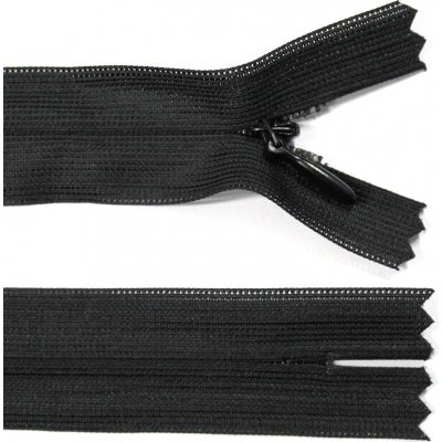 Spirálový zip no.3 skrytý nerozepínací 35cm - více barev color: 732 černá – Hledejceny.cz