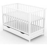 NELLYS Postýlka pro miminko Nature bílá 120 x 60 cm se šuplíkem – Zboží Mobilmania