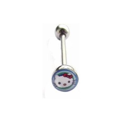 Šperky4U piercing do jazyka kočička Hello Kitty PJ01112 – Zboží Dáma