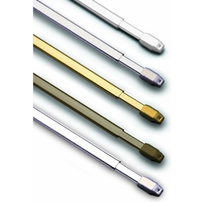 Gardinia Vitrážní tyčka plochá, bílá, 2 ks, pr. 11 mm, 80- 120 cm – Zboží Mobilmania