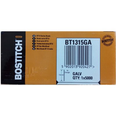 Bostitch hřebíčky BT13 - 15mm pozink 5.000ks v bal. BT1315GA – HobbyKompas.cz