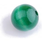Dřevěné korálky 25mm - 1ks Barva: smaragdová – Zboží Dáma
