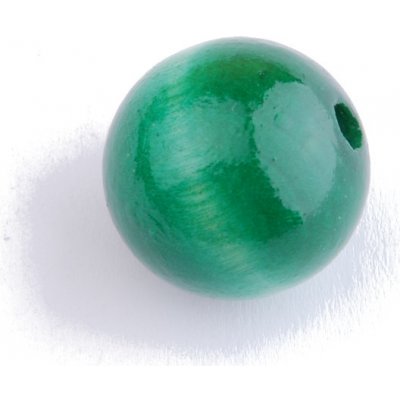 Dřevěné korálky 25mm - 1ks Barva: smaragdová – Zboží Dáma