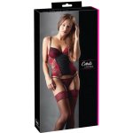Cottelli Lingerie Korzet s podvazky černo červený – Hledejceny.cz
