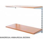 Biedrax Nástěnný regál přídavný 20 x 40 x 50 cm stříbrný 2 police třešeň – Zboží Dáma