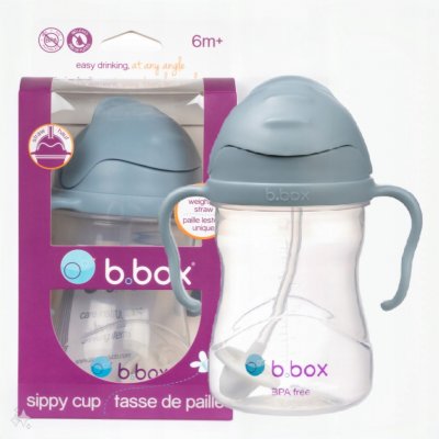 b.box hrneček s brčkem modrý 240 ml – Zboží Mobilmania