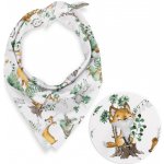 Biante dětský bavlněný šátek Sandra SA-459 Lesní zvířátka na bílém – Zboží Dáma