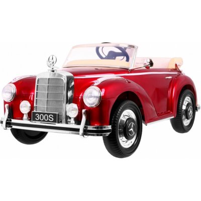 KidVolt Premium Elektrický retro Mercedes 300S lakovaný červená – Sleviste.cz
