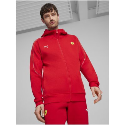 Puma Ferrari Race Hdd Sweat Jkt na zip s kapucí červená