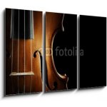 Obraz 3D třídílný - 105 x 70 cm - Violin orchestra musical instruments Hudební nástroje houslového orchestru – Zbozi.Blesk.cz