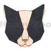 Brož BeWooden dřevěná brož Black Cat BR43