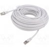 síťový kabel Gembird PP6A-LSZHCU-W-30M patch, S/FTP, 6a, drát, Cu, LSZH, 30m, bílý