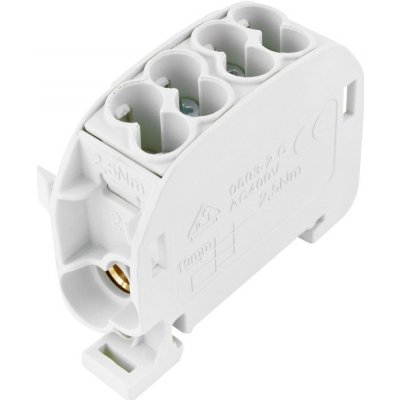 Eleman HLAK 25//1 C rozbočovací svorkovnice na DIN lištu 100A šedá pro 4 vodiče (2x do 16mm2, 2x do 25mm2) /1006510/ – Zboží Mobilmania