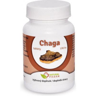 Natural Pharm Chaga 100 tablet silný antioxidant
