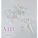 Saténové svatební vývazky V03 (Cream) – Sleviste.cz