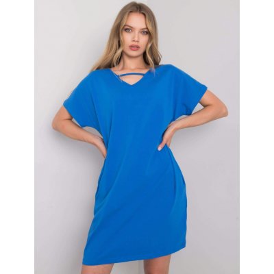 Dámské volné šaty modrá – Zboží Mobilmania
