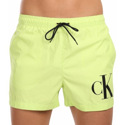 Calvin Klein pánské plavky KM0KM00967 LKQ neonově zelené