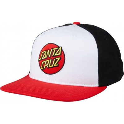 SANTA CRUZ Classic Dot Snapback White/Black/Red WHITE-BLACK-RED