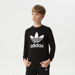 adidas Mikiny Dětské Mikina Trefoil Crew Černá – Sleviste.cz