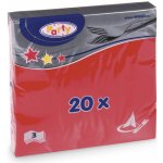 Wimex papírové ubrousky červené 3V 20ks 33x33cm – Hledejceny.cz