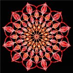 Amadea dřevěná dekorace mandala červená 20 cm – Sleviste.cz