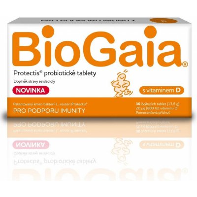 BIOGAIA Protectis probiotické tablety s vitaminem D 30 ks – Hledejceny.cz