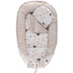 Bomimi HARMO Hnízdečko s polštářkem minkySRDÍČKA šedá – Zboží Dáma