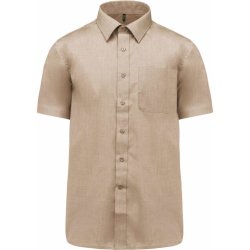 Kariban pánská košile s krátkým rukávem Eso angora béžová