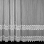 Randí voálová záclona 14719, vyšívané lístky, s bordurou, bílá, výška 280cm ( v metráži) – Zboží Mobilmania