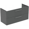 Koupelnový nábytek Ideal Standard i.Life B 63x120x51 cm, 2 zásuvky, šedý matný křemen T5514NG