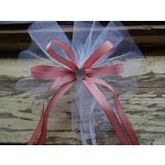 Mašle na auto - tylová se starorůžovou 625 – Sleviste.cz