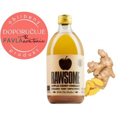 Rawsome Raw jablečný ocet Zázvor a kurkuma 500 ml – Zboží Dáma