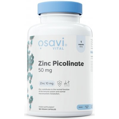Osavi Zinc Picolinate Zinek 50 mg 180 rostlinných kapslí – Hledejceny.cz