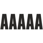 Samolepicí A černá samolepící vinylová fólie velikost znaku 200 mm – Zboží Dáma