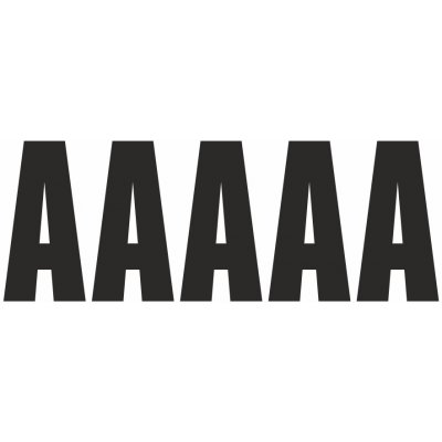 Samolepicí A černá samolepící vinylová fólie velikost znaku 200 mm – Zboží Dáma