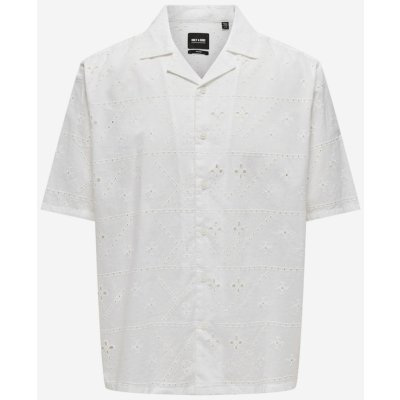 Only & Sons Ron pánská vzorovaná košile bílá