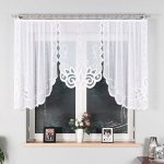 Dekorační oblouková krátká záclona na žabky EWELINA 120 bílá 300x120 cm MyBestHome – Hledejceny.cz