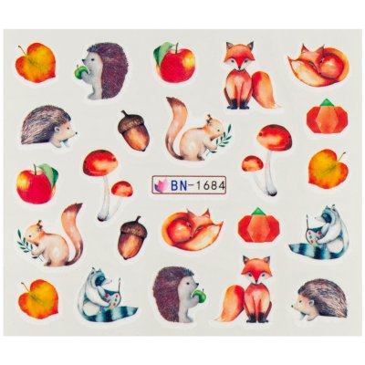 BIO nails Vodolepka BN 1684 podzim a zvířátka – Hledejceny.cz