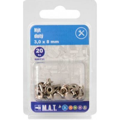 M.A.T. GROUP nýt dutý 3.0x 8mm (20ks) – Zbozi.Blesk.cz
