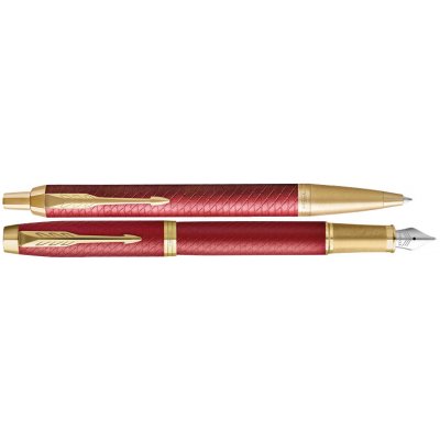 Parker 1502/3191686 IM Duo Premium Red GT sada plnicího pera a tužky – Zboží Mobilmania