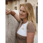 Sportovní triko BEIGE WHITE – Zboží Dáma