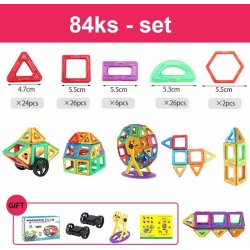 CABTOYS Magnetic Tiles - 84ks