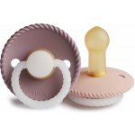 Frigg kaučuk dvojbalenie cumlíkov Rope Night Twilight Mauve/ Blush – Zboží Mobilmania