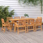 OMAXI 754341 Zahradní stůl 200 x 90 x 75 cm masivní akáciové dřevo – Hledejceny.cz
