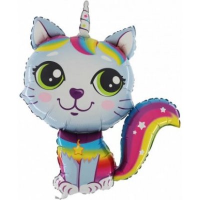GRABO fóliový balónek MINI Caticorn růžová 14"/35cm nafukovací – Zboží Dáma