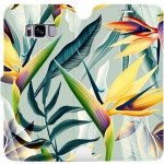 Pouzdro Mobiwear parádní flip Samsung Galaxy S8 - MC02S Žluté velké květy a zelené listy – Zboží Mobilmania